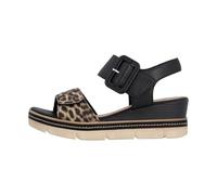 Remonte Women's D2L53 Wedge Sandals, Black, 37 EU