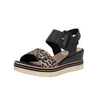 Remonte Women's D2L53 Wedge Sandals, Black, 40 EU