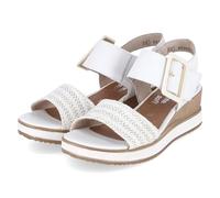 Remonte Women's D6453 Wedge Sandals, White, 40 EU