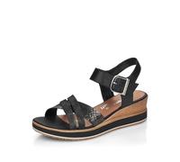 Remonte Women's D6454 Wedge Sandal, Graphit/Schwarz/Schwarz / 00, 6 UK