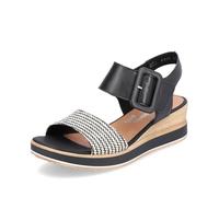 Women's Remonte D6453-01 Women's Sandals Black/Cream - Size: 6
