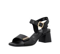 Remonte Women's Leather Sandal Block Heel D1K54, black, 6 UK
