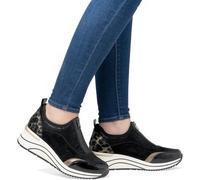 Remonte D0T08 Women's Wedge Heel Sneakers (Black 02, UK Footwear Size System, Adult, Women, Numeric, Medium, 5)