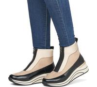 Remonte Womens Ladies D0T08 Beige Vegan Wide Fit Wedge Trainers Shoes Size 4-9