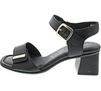 Remonte Women's Leather Sandal Block Heel D1K54, black, 6 UK