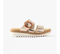 Remonte D0Q51 Womens Leather Slip-On Breathable Casual Pink Sandals