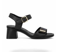 Remonte Womens Leather Touch Fasten Comfort Black Ankle Strap Sandals