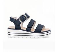 Remonte Womens Leather Touch Fasten Lite n Soft Blue Ankle Strap Sandals