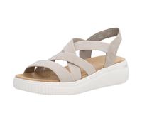 Remonte Womens Lightweight Wedge Sandals Beige White Wide Fit (H) D3L52 UK 3 - 8