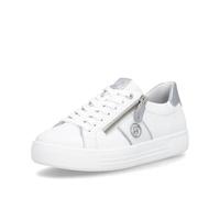 Remonte Women's Low-Top Trainers D0919, Women's Low Shoes, Loose Insole, White Combi 80., 6.5 UK