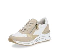 Remonte Women's Low-Top Trainers D0T01, Women's Low Shoes, Loose Insole, White Combi 80., 10 UK