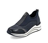 Remonte Women's Low-Top Trainers D0T08, Women's Low Shoes, Loose Insole, Blue Combi 14, 43 EU Weit