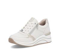 Remonte Women's Low-Top Trainers D0T19, Women's Low Shoes, Loose Insole, Beige Combi 60, 41 EU Weit