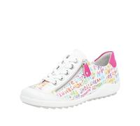 Remonte Women's R1402 Sneaker, White Remontebunt Magenta 80 (White Remontebunt Magenta 80, UK Footwear Size System, Adult, Women, Numeric, Medium, 5)