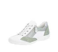 Remonte Women's R3410 Sneaker, White Peppermint Silver 80, 3.5 UK