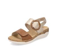Remonte Women's R6853 Sandal, noccia/lehm-Metallic / 90, 6.5 UK