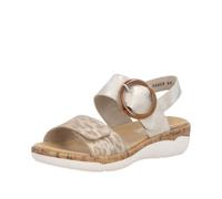 Remonte Women's R6853 Strappy Sandals, Gold, 44 EU
