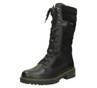 Remonte Womens Rieker Biker Style Lace And Zip Boots D0B76 - Black - UK 6