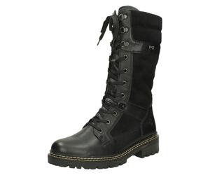 Remonte Womens Rieker Biker Style Lace And Zip Boots D0B76 - Black - UK 6