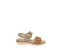 Remonte Women's 'Rock' Low Wedge Sandals in Tan | Size: 7.5 Remonte Tan 7.5