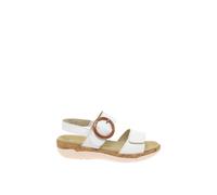 Remonte Women's 'Rock' Low Wedge Sandals in White | Size: 6.5 Remonte White 6.5