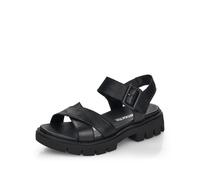 Remonte Black Remonte Hook & Loop Sandals for Ladies | D7950-00 Co