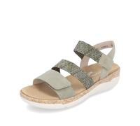 Remonte Women's Strappy Sandals R6861, Women's Sandals, Loose Insole, Green 52, 4 UK