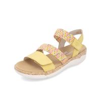 Remonte Womens Strappy Sandals R6861 Womens Sandals Loose Sole, Yellow, 6 UK