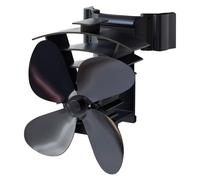 Valiant Remora Magnetic Flue Pipe Heat Powered Stove Fan (FIR350), Black, 200 mm