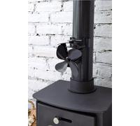 Valiant Remora Magnetic Flue Pipe Heat Powered Stove Fan (FIR350), Black, 200 mm