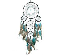 Remorlet Large Dream Catchers for Bedroom Adult Black Boho Dream Catcher Wall Decor with Turquoise Hanging Ornament Teen Dorm Room Decor Festival Gift