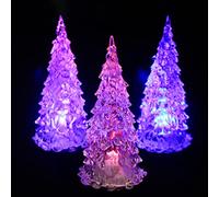 Remorui 1 Pc Table Top LED Christmas Tree Light up Xmas Tree Ornament Night Light Color Changing Kids Room Table Light Multicolor