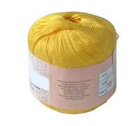 Remorui 1 Roll 50g Mercerized Cotton Cord Thread Yarn Lightweight Yarn Skeins for Embroidery Crochet Knitting Lace Jewelry 15