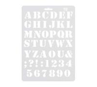 Remorui 1Pc Reusable English Alphabet Number Plastic Stencils DIY Scrapbook Drawing Template Measuring Ruler Painting Stencils 19 *