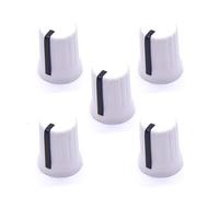 Remorui Ergonomic Knob Caps Flexible Rubber Knobs 5pcs Universal Eq Rotary Replacement Wear Resistant Mini Size Simple Installation Potentiometer White