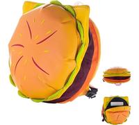 Remorui Hamburger Backpack, Cheeseburger Backpack, Funny Yellow Cartoon Universe Hamburger Backpack, Multi-Compartment Burger Bag