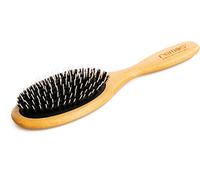 REMOS Hairbrush made of beech wood - 100% boar bristles & styling pins - wide