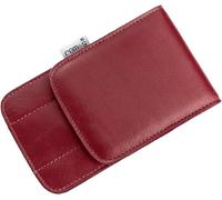 REMOS Manicure Case Empty Made of Genuine Leather with Space for 4 Tools - red