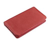 REMOS Manicure Case Empty Made of Genuine Leather with Space for 7 Tools - red