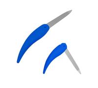 REMOS Sapphire Nail File - Folding Pocket Nail File Blue, Dual-Sided for Gel Nails, Acrylic Nails & Natural Nails - Compact, Hygienic & Ideal for Travel & Manicure - Length 7.5cm/13.5cm