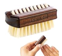 REMOS Travel Nail Brush mini with Natural bristles from Thermal Beech Wood [5.9 x 2.9 x 3 cm]