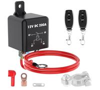 Remote Battery Disconnect Switch Battery Isolator Switch 12V 200A Car Kill Switch Anti Theft Switch Prevent Battery Drain with 2 Wireless Remote Controls for Car RV Truck Camper Travel Trailer