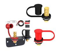 Remote Battery Terminals with Mounting Bracket and Cables, Battery Jump Post Relocation Kit for Trucks Car ATV RV UTV Tractor Mower Boat,Terminal Jumper Charging Tool,with Dust Cap