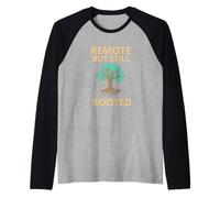Remote But Still Rooted Remote Work Graphic Design Raglan Baseball Tee