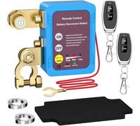 Remote Car Battery Disconnect Switch 12V 250A, Kill Switch for Car with 2 Remote, Energy-Saving and Anti-Theft for Efficient Vehicle Maintenance and Battery Protection (Without LED Digital Display)