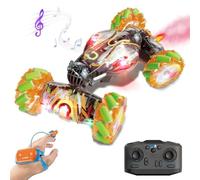 Remote Car,Rotating Twisting Climbing Car Toy,Hand Controlled RC Stunt C Gesture RC Light Music,360 with C and