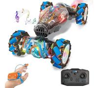 Remote Car,Rotating Twisting Climbing Car Toy,Hand Controlled RC Stunt Light C Gesture RC Music,360 and C with