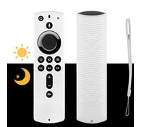 Remote Case/Cover for 4K, Protective Silicone Holder Lightweight [Anti Slip] ShockProof for 3rd Gen Glow in The Dark(Glow White)