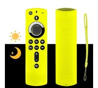 Remote Case/Cover for 4K, Protective Silicone Holder Lightweight [Anti Slip] ShockProof for 3rd Gen Glow in The Dark(Glow Yellow)