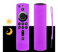 Remote Case/Cover for 4K, Protective Silicone Holder Lightweight [Anti Slip] ShockProof for 3rd Gen Glow in The Dark(Glow Purple)